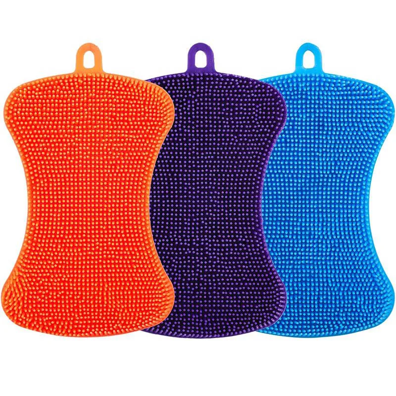 Chinese Factory Silicon Kitchen Antimicrobial Scrubber Cleaning Silicone Sponge, Blue yellow green red pink orange color
Chinese Factory Silicon Kitchen Antimicrobial Scrubber Cleaning Silicone Sponge, Blue yellow green red pink orange color