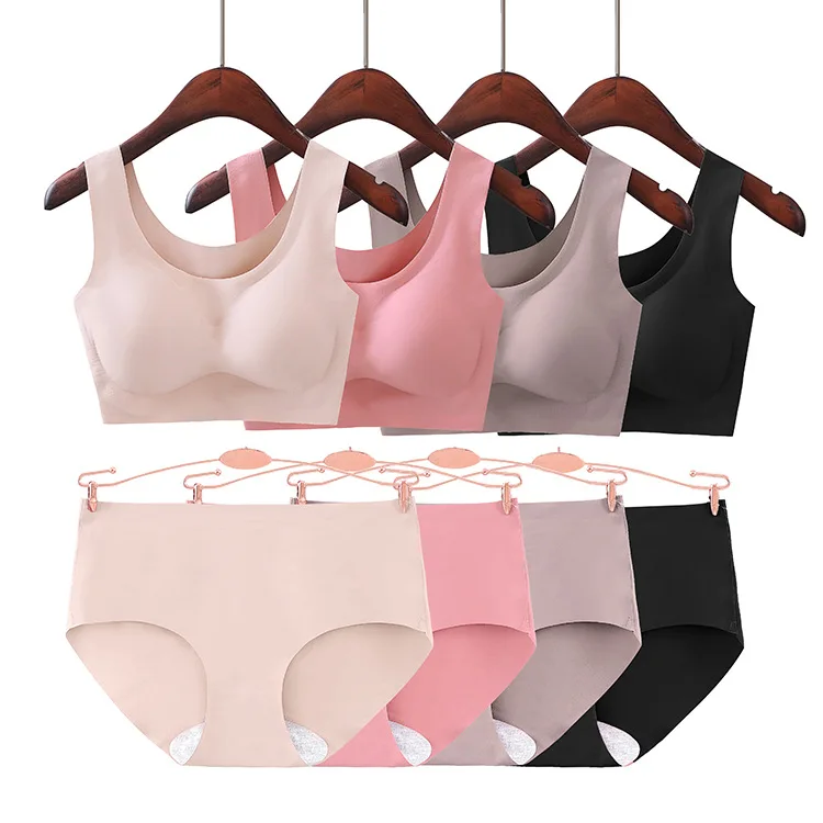 New fashion healthy latex bra ice silk wireless Underwear for Women seamless sleep push up breast bra seamless bra set
New fashion healthy latex bra ice silk wireless Underwear for Women seamless sleep push up breast bra seamless bra set