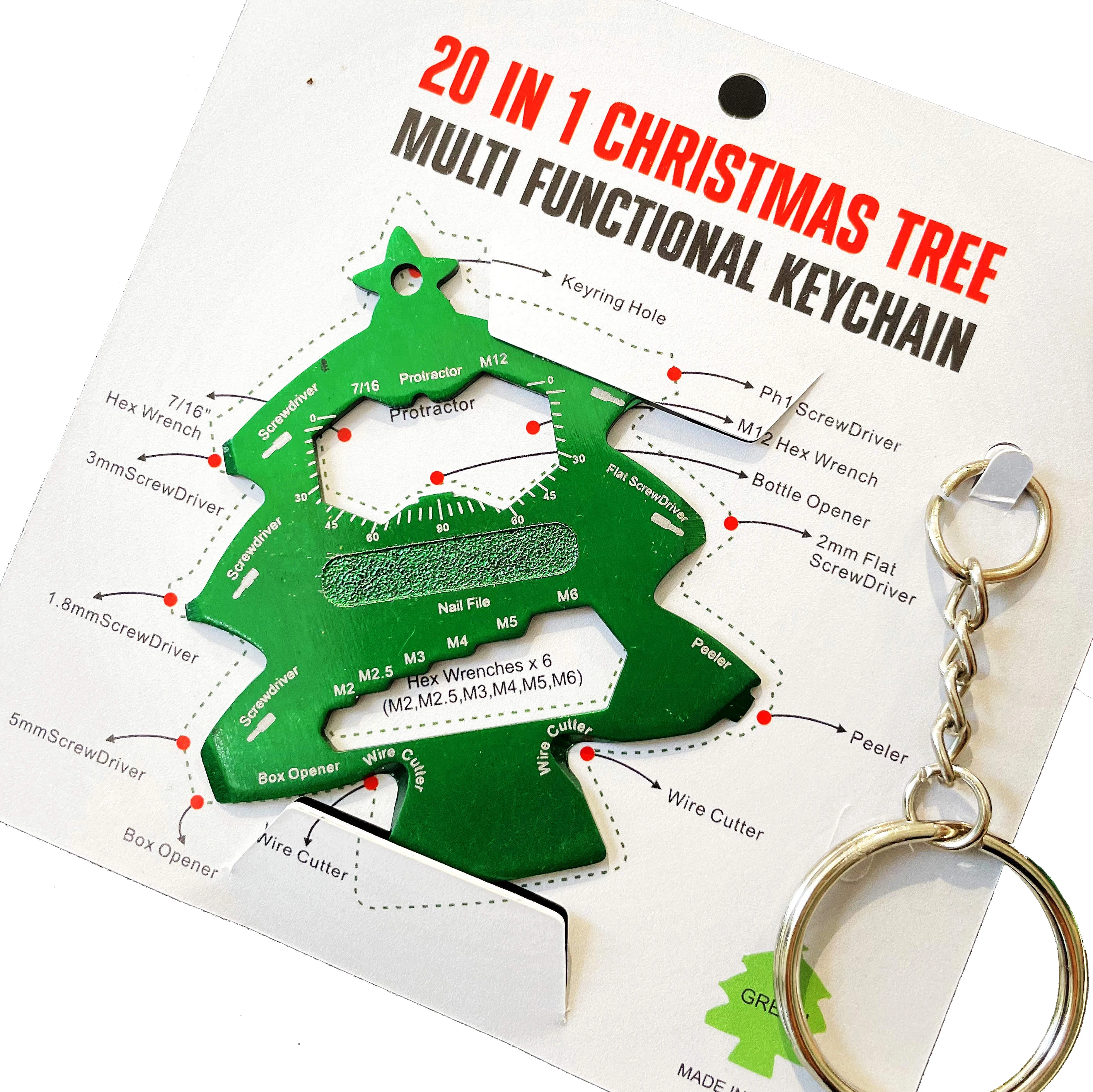 Hot Sale Gift Custom Christmas Tree Mini Multi Function Pocket Wrench Tool Card Key Chain
Hot Sale Gift Custom Christmas Tree Mini Multi Function Pocket Wrench Tool Card Key Chain