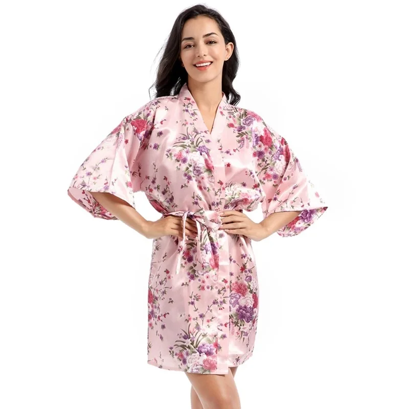 Women Floral Satin Robe Bridal Dressing Gown Wedding Bride Bridesmaid Kimono Sleepwear
Women Floral Satin Robe Bridal Dressing Gown Wedding Bride Bridesmaid Kimono Sleepwear