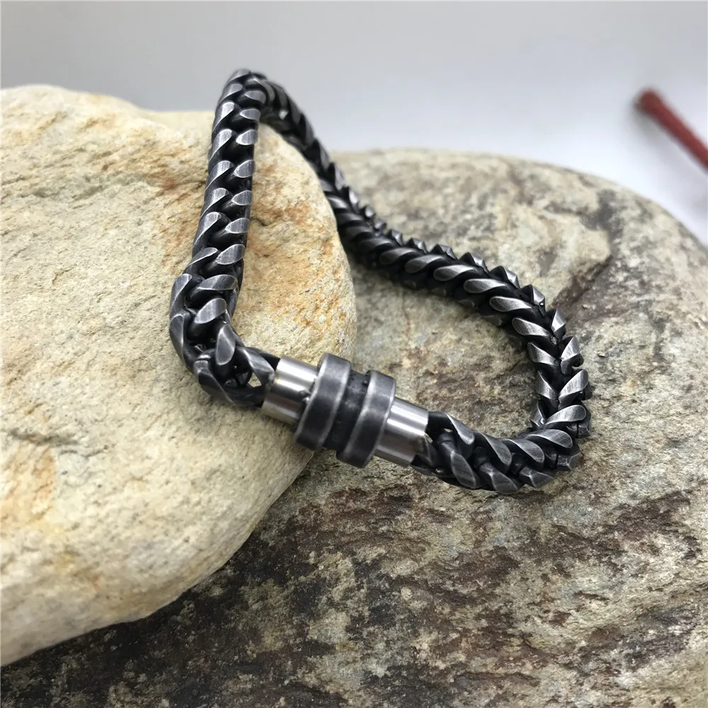 Wholesale Male Magnet Clasp Vintage Jewelry Wheat Chain 316 Stainless Steel Bracelet For Men
Wholesale Male Magnet Clasp Vintage Jewelry Wheat Chain 316 Stainless Steel Bracelet For Men