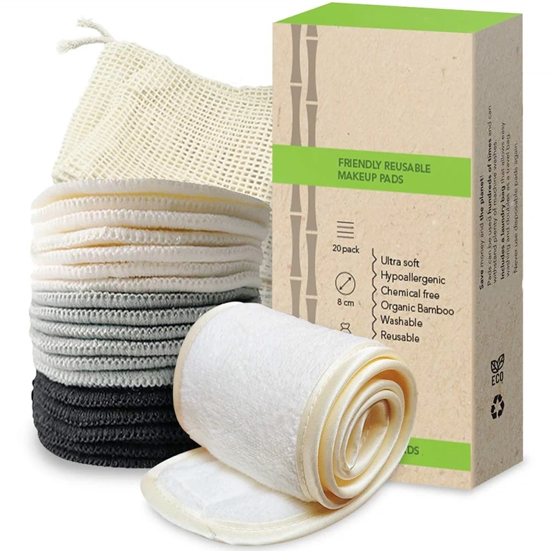 70% bamboo 30% cotton high quality reusable makeup remover pad bag packaging, Rose, black, gary, purple
70% bamboo 30% cotton high quality reusable makeup remover pad bag packaging, Rose, black, gary, purple