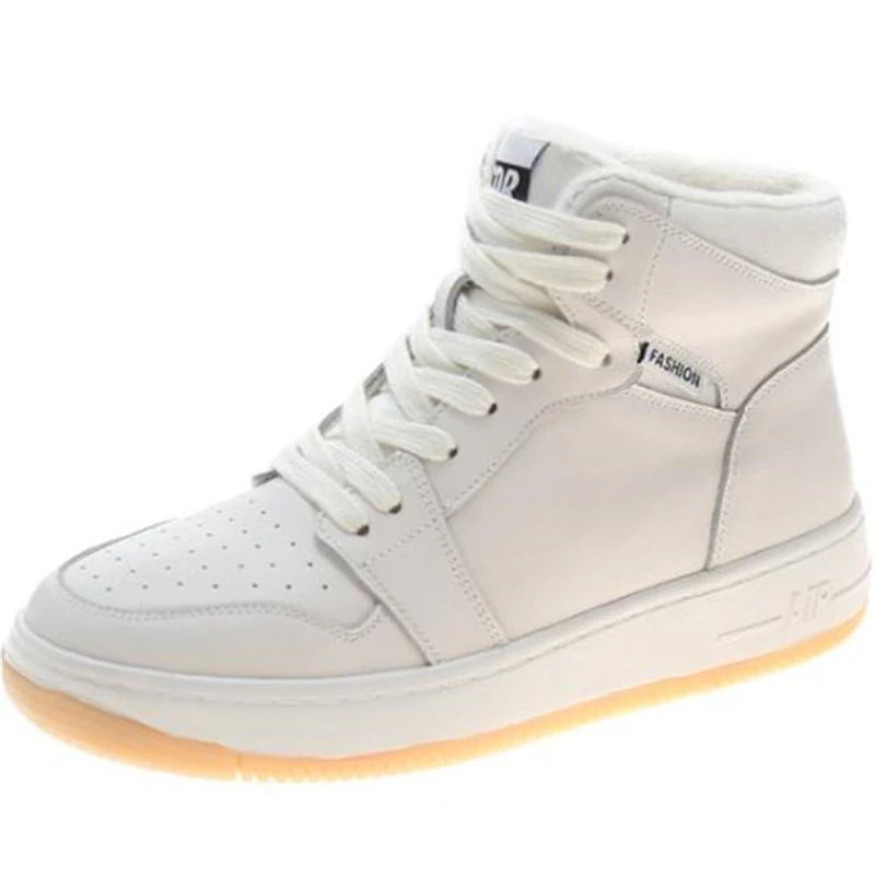 2021 round head high top board shoes women's top leather winter wear resistant leisure Plush small white shoes women's lace up
2021 round head high top board shoes women's top leather winter wear resistant leisure Plush small white shoes women's lace up