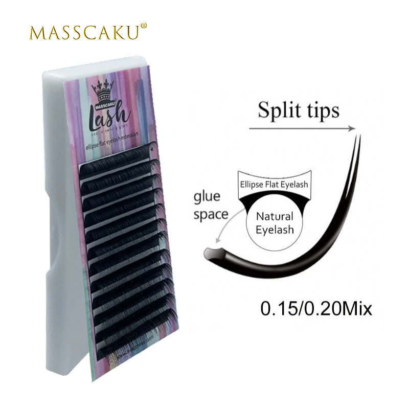 MASSCAKU 0.15/0.20mm Deep Black Flat False Lashes Eyelash Extension with Black Matte Color, Black/variety color
MASSCAKU 0.15/0.20mm Deep Black Flat False Lashes Eyelash Extension with Black Matte Color, Black/variety color