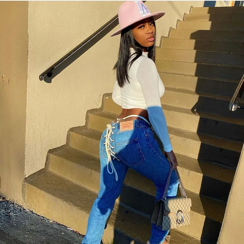 ripped denim for casual straight zipper jeans sexy bandage button women jeans bottom for straight jeans Lover lady
ripped denim for casual straight zipper jeans sexy bandage button women jeans bottom for straight jeans Lover lady