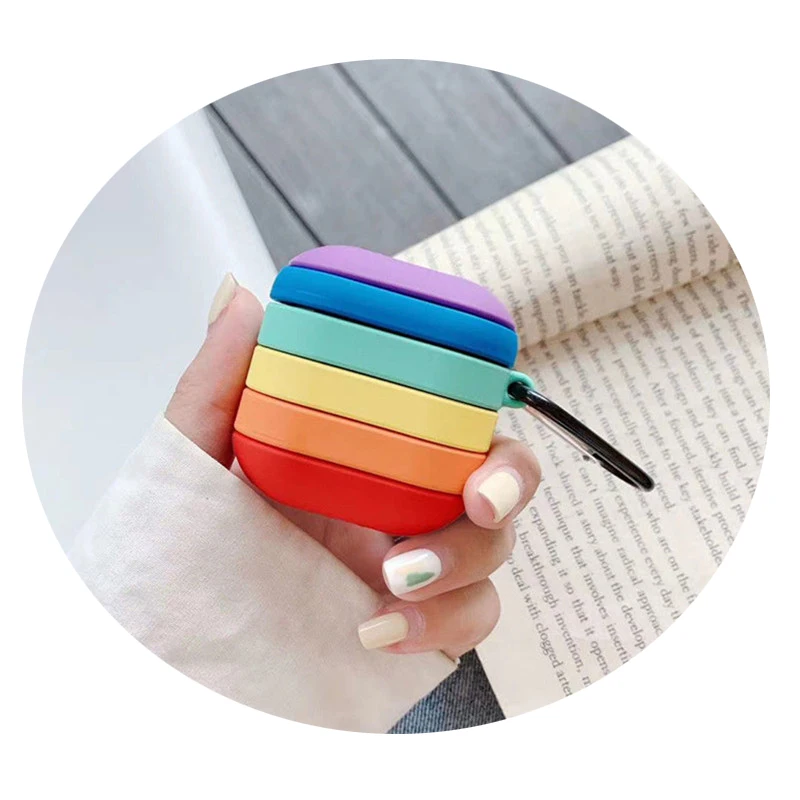 Wholesale Cute Cartoon Soft Silicone Rainbow Earphone Cases For Airpods 2 1 Case Cover With Hook
Wholesale Cute Cartoon Soft Silicone Rainbow Earphone Cases For Airpods 2 1 Case Cover With Hook