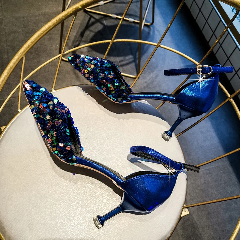 Sexy goddess sapphire blue sequined high heels K776, Colors
Sexy goddess sapphire blue sequined high heels K776, Colors