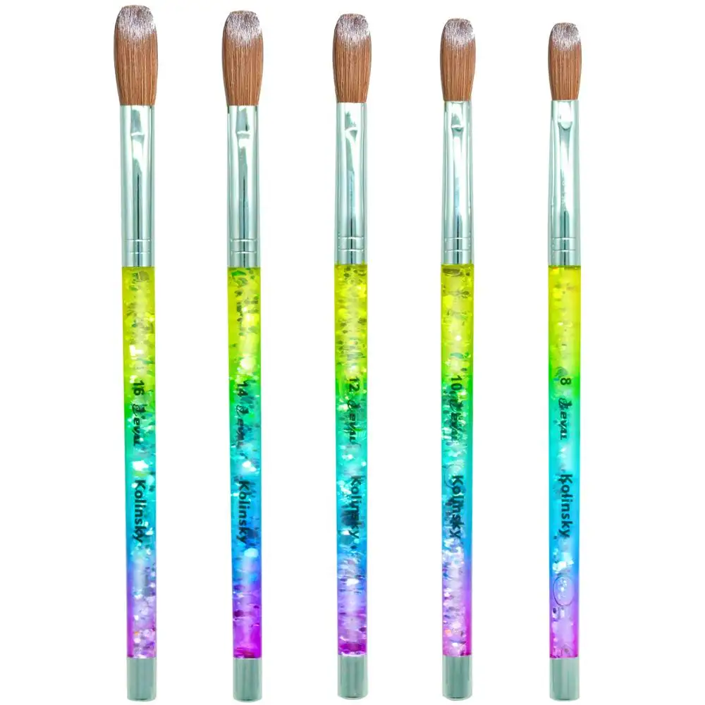 Eval Rainbow Aqua 100% Kolinsky Sable hair Brush Acrylic Nail Brush UV GEL Manicure Powder Pedicure with Liquid Glitter Handle
Eval Rainbow Aqua 100% Kolinsky Sable hair Brush Acrylic Nail Brush UV GEL Manicure Powder Pedicure with Liquid Glitter Handle