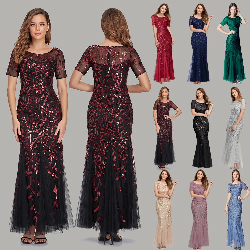 Hot Plus Size Fat Elegant Blue Women Evening Dresses Mother Of The Bride dress Short Sleeve Party Maxi Sequin Evening Dress, Picture color
Hot Plus Size Fat Elegant Blue Women Evening Dresses Mother Of The Bride dress Short Sleeve Party Maxi Sequin Evening Dress, Picture color