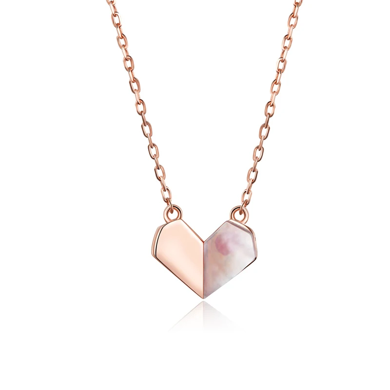 Fashion 925 Sterling Silver Rose Gold Elegant Necklace Simple Love Heart Pendant Necklace for Women Girl
Fashion 925 Sterling Silver Rose Gold Elegant Necklace Simple Love Heart Pendant Necklace for Women Girl