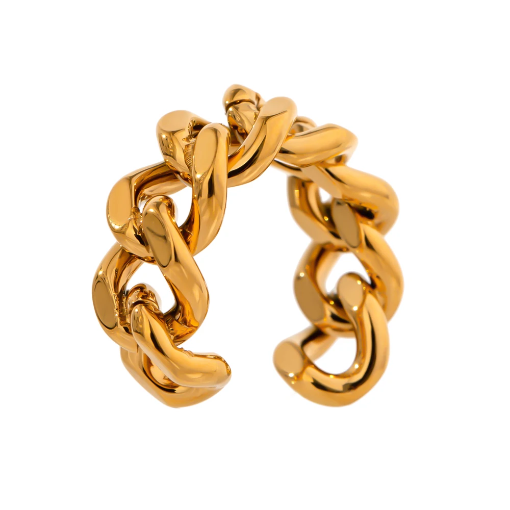 JINYOU 158 Waterproof Minimalist Fashion Trendy Chain Metal Stainless Steel 18k Real Gold Plated Open Ring Charm Jewelry
JINYOU 158 Waterproof Minimalist Fashion Trendy Chain Metal Stainless Steel 18k Real Gold Plated Open Ring Charm Jewelry