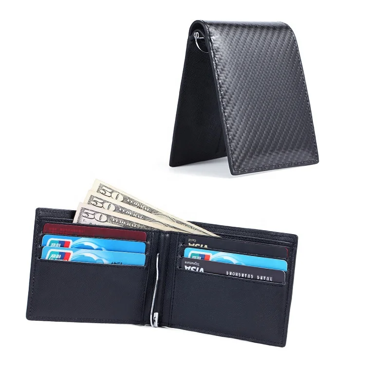Amazon Factory Supplier Minimalist Slim Bifold Front Pocket Carbon Fiber Wallet with Money Clip
Amazon Factory Supplier Minimalist Slim Bifold Front Pocket Carbon Fiber Wallet with Money Clip