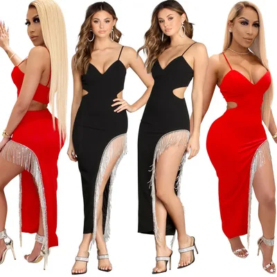 F10881A Hot sale Fashionable sexy halter club dress night dresses for women, Black / red
F10881A Hot sale Fashionable sexy halter club dress night dresses for women, Black / red
