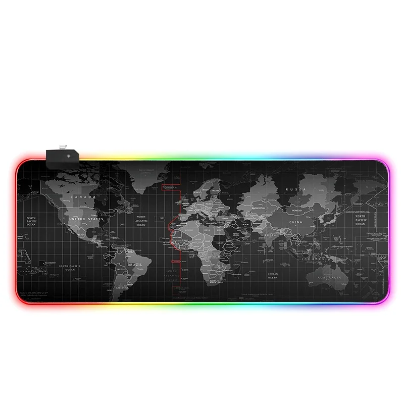 World map OEM Colorful Lights Anti Slip mat Large RGB game Waterproof Mouse pad LED Light USB Wired custom RGB Mouse pads
World map OEM Colorful Lights Anti Slip mat Large RGB game Waterproof Mouse pad LED Light USB Wired custom RGB Mouse pads