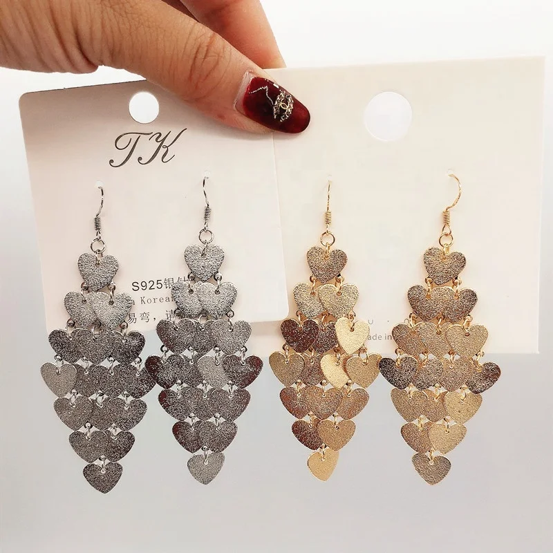Wholesale 925 Silver Needle Geometric Earrings Hook Sequin Sweet Gold Color Tassel Earrings For Women
Wholesale 925 Silver Needle Geometric Earrings Hook Sequin Sweet Gold Color Tassel Earrings For Women