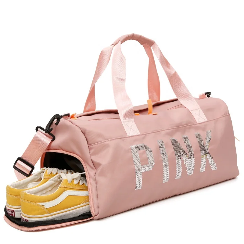 Custom Sequins Logo Luggage Exercise Men Duffel Shoulder Bag Travel Handbag Women Weekend Yoga Gym Fitness Bag With Shoe Pocket, Pink, black
Custom Sequins Logo Luggage Exercise Men Duffel Shoulder Bag Travel Handbag Women Weekend Yoga Gym Fitness Bag With Shoe Pocket, Pink, black