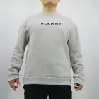 Casual Long Sleeve Pullover Sweater Shirt for Men with Printed Letters