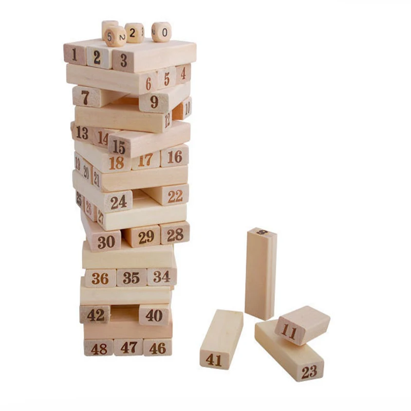 批发室内/室外用木制游戏堆叠积木巨人 jenga 游戏经典积木