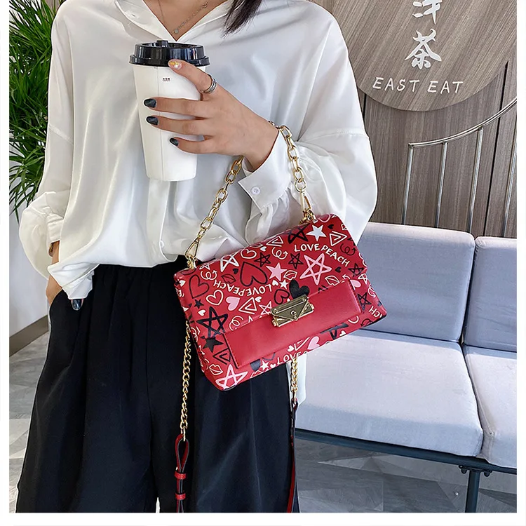 Korean Trendy Style Print Leather woman graffiti crossbody lady Handbags, Customizable
Korean Trendy Style Print Leather woman graffiti crossbody lady Handbags, Customizable