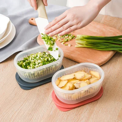 Kitchen Green Onion Storage Box Refrigerator Onion Ginger Garlic Food Storage Box Plastic Transparent Drain Food Sealed Box
Kitchen Green Onion Storage Box Refrigerator Onion Ginger Garlic Food Storage Box Plastic Transparent Drain Food Sealed Box