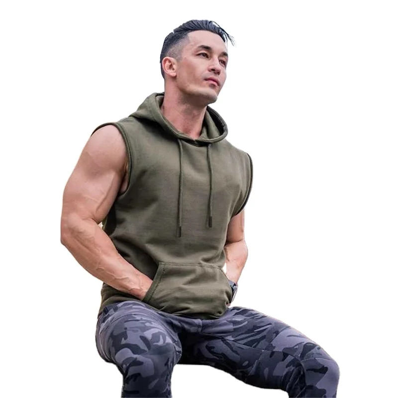 HD246 Hot sale custom streetwear plain cotton muscle fit french terry sleeveless hoodies sweatshirt for men
HD246 Hot sale custom streetwear plain cotton muscle fit french terry sleeveless hoodies sweatshirt for men