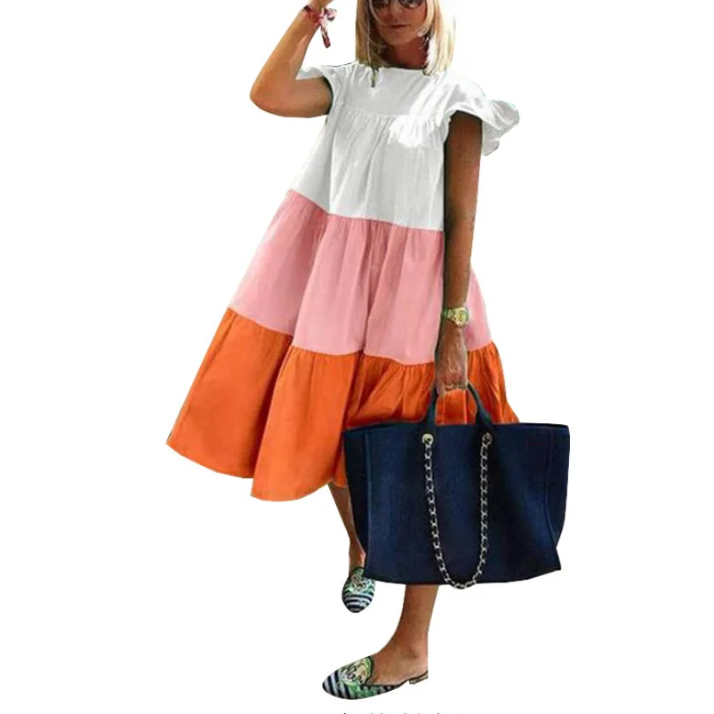 Large Size Ladies Women Casual Dresses Plus Size S-3XL O Neck Short Sleeve Patchwork Tassel Loose Cotton Dresses
Large Size Ladies Women Casual Dresses Plus Size S-3XL O Neck Short Sleeve Patchwork Tassel Loose Cotton Dresses