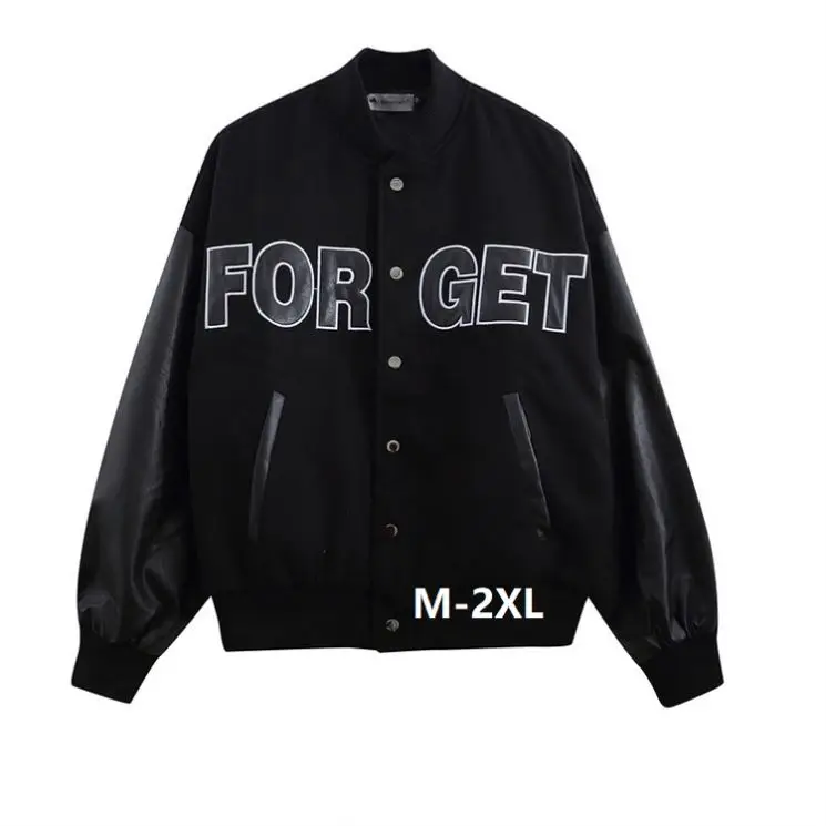 Bulk Custom Black Varsity Jackets Logo Men Baseball Bomber Mens Men's Letterman Jacket Leather Sleeves, 1colors
Bulk Custom Black Varsity Jackets Logo Men Baseball Bomber Mens Men's Letterman Jacket Leather Sleeves, 1colors