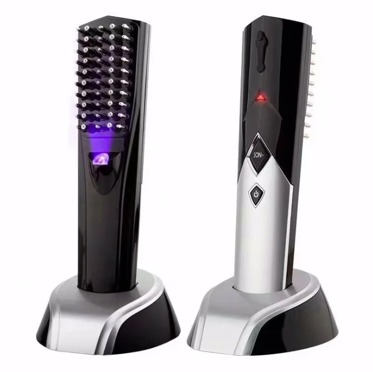 Drop shopping factory custom Wireless charging LED red blue light laser hair regrowth comb scalp massage hot comb electric, Black
Drop shopping factory custom Wireless charging LED red blue light laser hair regrowth comb scalp massage hot comb electric, Black