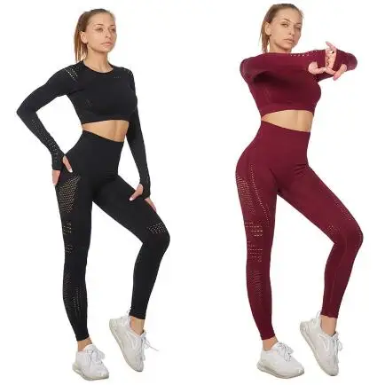 Seamless Women Yoga Set Long Sleeve Top High Waist Belly Control Sport Leggings Gym Clothes Seamless Sports Suit
Seamless Women Yoga Set Long Sleeve Top High Waist Belly Control Sport Leggings Gym Clothes Seamless Sports Suit