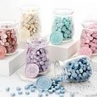 50 Colour Retro Glass Bottled Pearlescent Color Sealing Wax Beads Arts and Crafts Stamps