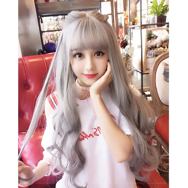 Novel Style Bangs Big Wave Long Wave Synthetic Hair Wig Lolita Fashion Girl Cosplay Front lace wig, Picture color
Novel Style Bangs Big Wave Long Wave Synthetic Hair Wig Lolita Fashion Girl Cosplay Front lace wig, Picture color