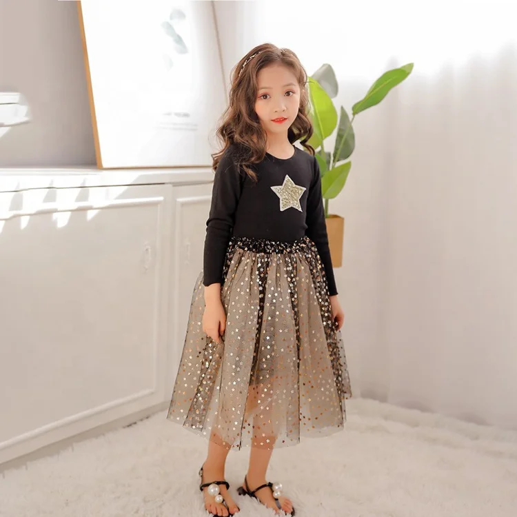 Fashion Girls Embroidery Long Sleeves Tulle Lace Shining Star Pattern Patchwork Dress Children's Clothes Girls Princess Dresses
Fashion Girls Embroidery Long Sleeves Tulle Lace Shining Star Pattern Patchwork Dress Children's Clothes Girls Princess Dresses