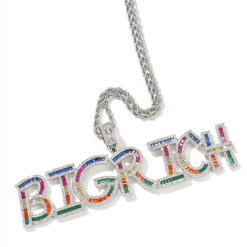 DIY Name Necklace Personalized Micro Paved Colorful CZ Custom Nameplate Letter Pendant Jewelry for Women Girls Diamond Necklaces
DIY Name Necklace Personalized Micro Paved Colorful CZ Custom Nameplate Letter Pendant Jewelry for Women Girls Diamond Necklaces