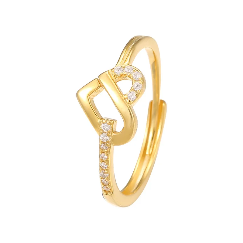 American European INS 925 sterling silver love heart zircon resizable adjustable gold plated rings for women
American European INS 925 sterling silver love heart zircon resizable adjustable gold plated rings for women