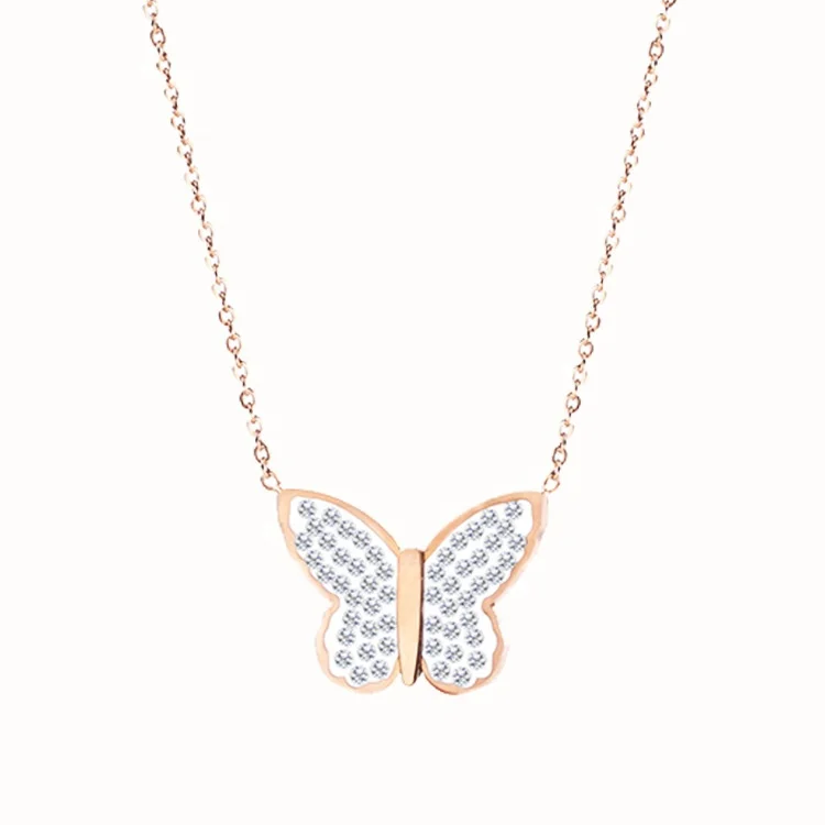 Custom Jewelry Diamond Necklace Stainless Steel Necklace Butterfly Necklace for Party
Custom Jewelry Diamond Necklace Stainless Steel Necklace Butterfly Necklace for Party