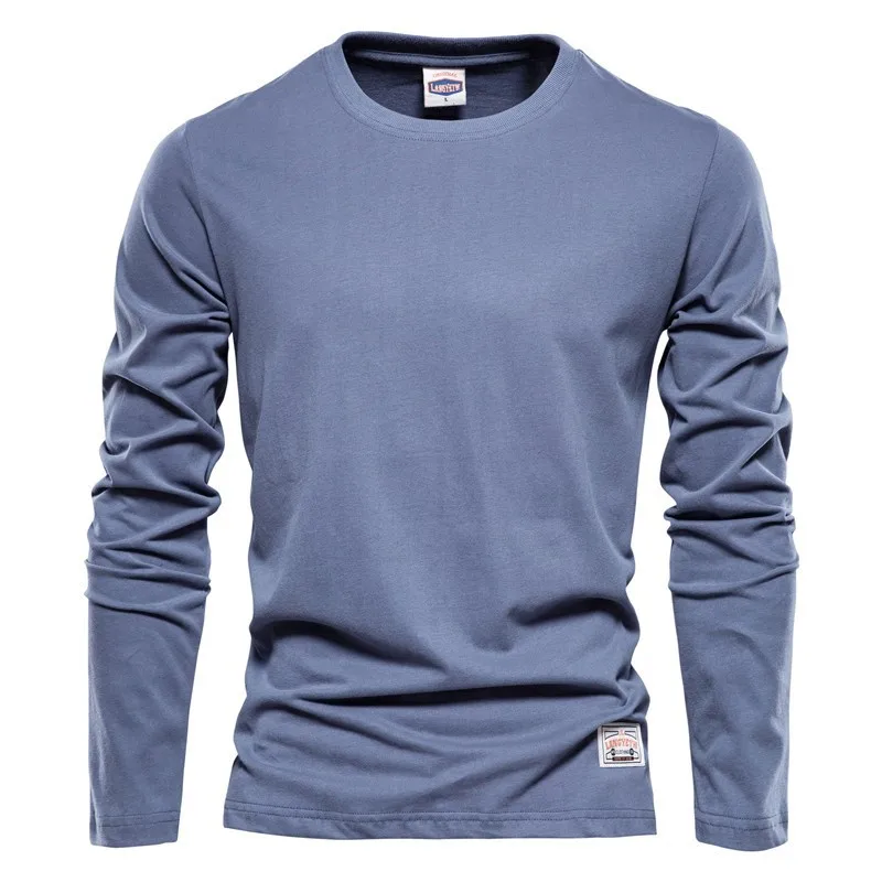 Spring and autumn new men's solid color cotton T-shirt casual round neck long-sleeved men's T-shirt
Spring and autumn new men's solid color cotton T-shirt casual round neck long-sleeved men's T-shirt