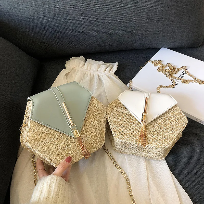 2021 New Fashion Straw leather Handbag Women Summer Rattan Bag Handmade Woven Beach Circle Bohemia Shoulder Bags, Picture color
2021 New Fashion Straw leather Handbag Women Summer Rattan Bag Handmade Woven Beach Circle Bohemia Shoulder Bags, Picture color