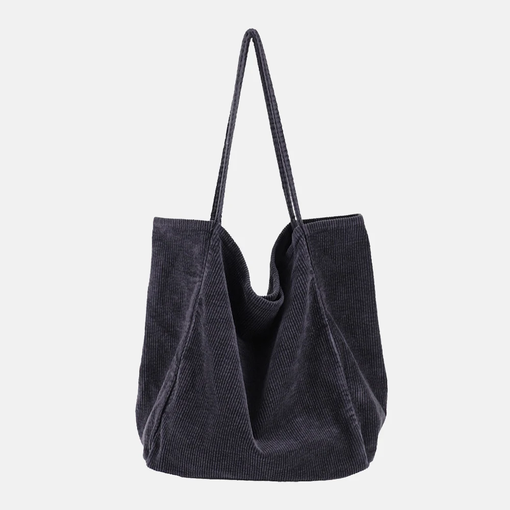 Large shopping vintage bag fashion canvas handbag simple retro corduroy tote bag, As picture
Large shopping vintage bag fashion canvas handbag simple retro corduroy tote bag, As picture