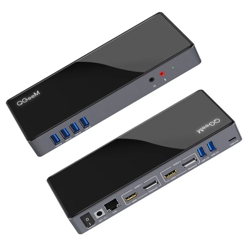 USB C Laptop Docking Station,Single 5K/ Dual 4K @60Hz Video Outputs Dual Monitor USB 3.0 Docking Station, Black
USB C Laptop Docking Station,Single 5K/ Dual 4K @60Hz Video Outputs Dual Monitor USB 3.0 Docking Station, Black