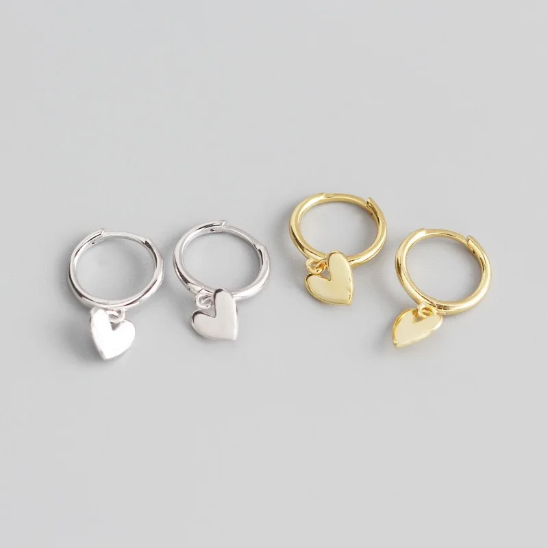 2020 NEW 925 sterling silver plain cute small heart shape hoop earrings jewelry
2020 NEW 925 sterling silver plain cute small heart shape hoop earrings jewelry