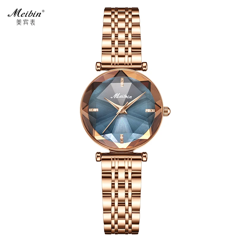 Meibin 1205 New Simple Fashion Crystal Cut Mirror Ladies Quartz Watch Glass Women Waterproof Alloy Stainless Steel Round Buckle, 1colors
Meibin 1205 New Simple Fashion Crystal Cut Mirror Ladies Quartz Watch Glass Women Waterproof Alloy Stainless Steel Round Buckle, 1colors