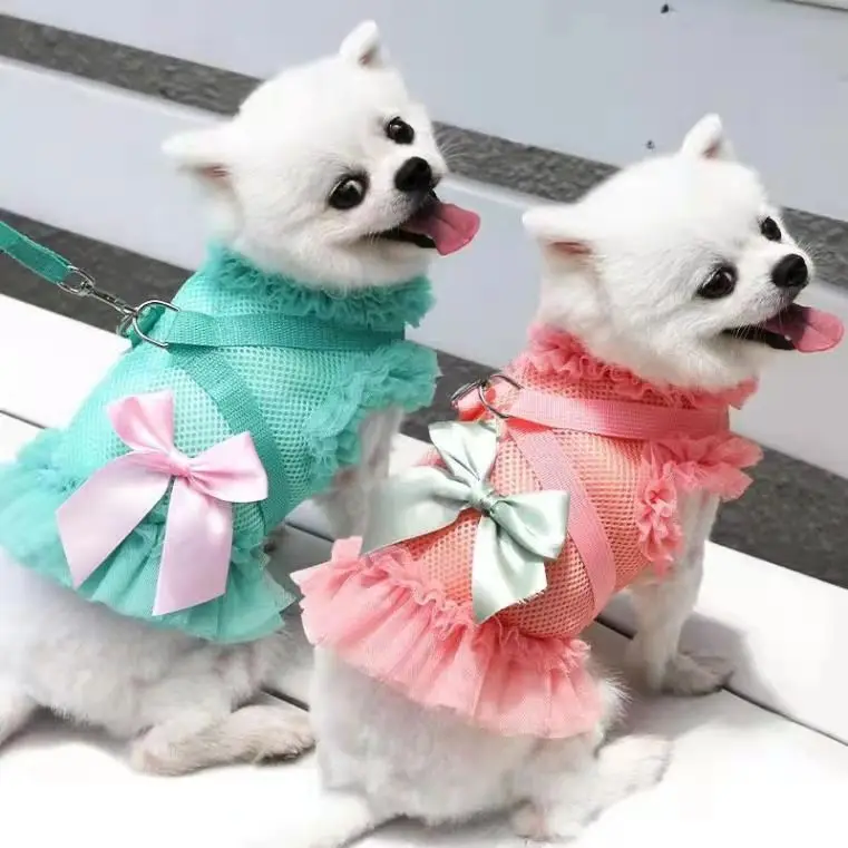 Custom Wholesale Breathable Mesh Dog Harness Vest with Leash Luxury Dog Clothes Dress, As picture
Custom Wholesale Breathable Mesh Dog Harness Vest with Leash Luxury Dog Clothes Dress, As picture