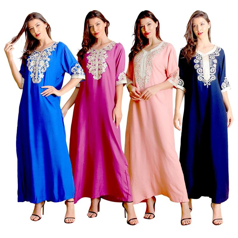 Manufacturer wholesale custom women long dress loungwear kaftan muslim dress women clothes casual, 3colors
Manufacturer wholesale custom women long dress loungwear kaftan muslim dress women clothes casual, 3colors