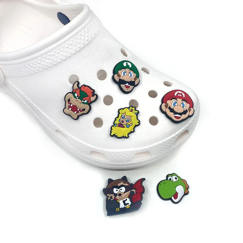 10 Pcs+ custom super mario shoe charms PVC shoes lace charms bebes decoration fit for clog shoes
10 Pcs+ custom super mario shoe charms PVC shoes lace charms bebes decoration fit for clog shoes