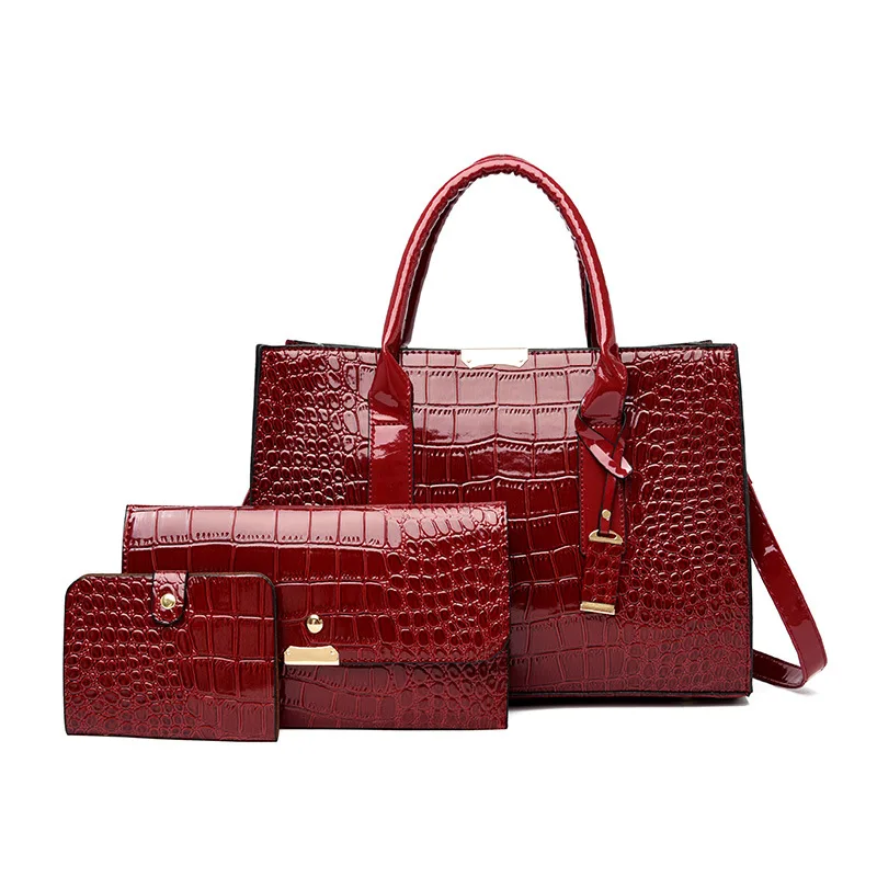 2020 New Fashion Crocodile Pattern Designer Set Handbag for Women PU Casual Tote Single Alligator Appliques Zipper, Black, brown,wine red
2020 New Fashion Crocodile Pattern Designer Set Handbag for Women PU Casual Tote Single Alligator Appliques Zipper, Black, brown,wine red