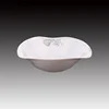 Flower design opla glass serving bowl 10inch opal glass bowl