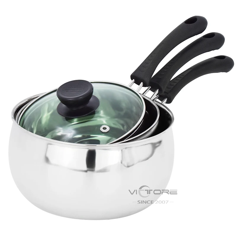 Stainless steel outdoor cookware set single bottom with glass lid
Stainless steel outdoor cookware set single bottom with glass lid