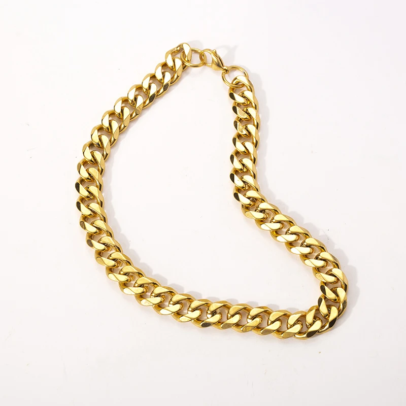 14mm wide Cuban chain necklace Ins bloggers same style 18k gold stainless steel collar women's punk jewelry
14mm wide Cuban chain necklace Ins bloggers same style 18k gold stainless steel collar women's punk jewelry
