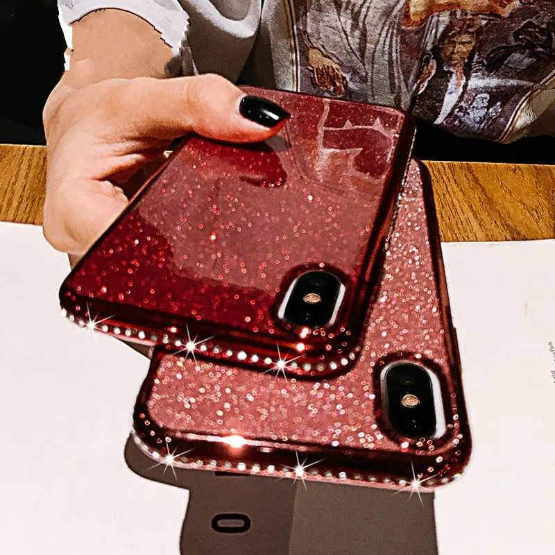 Bling Rhinestone Glitter Phone Case For iphone 13 12 Pro X XR XS Max Soft Silicone Diamond Cover For iphone 6S 6 7 8 Plus Cases
Bling Rhinestone Glitter Phone Case For iphone 13 12 Pro X XR XS Max Soft Silicone Diamond Cover For iphone 6S 6 7 8 Plus Cases