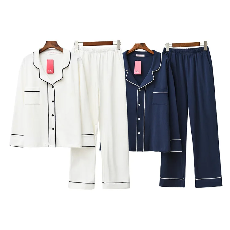 2020 new Autumn wholesale pajamas girls oem two piece china long pyjamas women cotton pyjamas couple pajama sets, Customized
2020 new Autumn wholesale pajamas girls oem two piece china long pyjamas women cotton pyjamas couple pajama sets, Customized